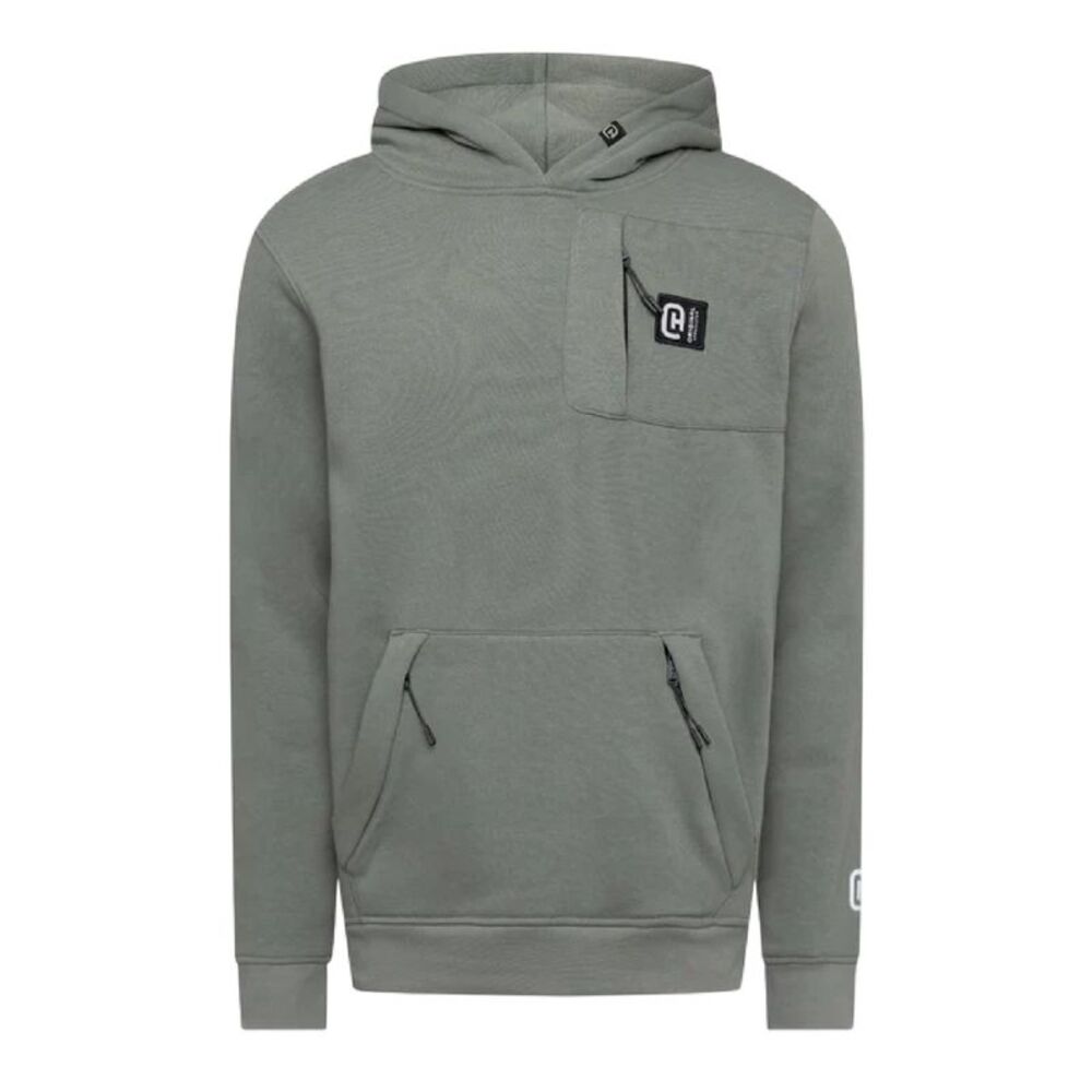Crosshatch Mens Portville Logo Hoodie / Olive
